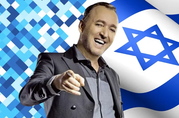 הקומיקאי והיוצר שלום אסייג ישיא משואה בטקס המשואות ביום העצמאות ה-75